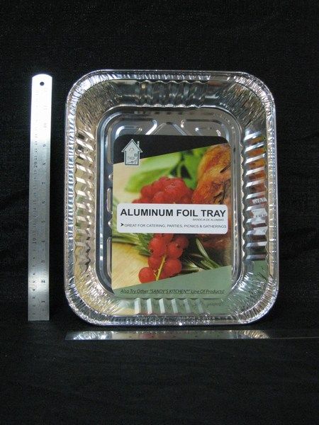 72 Wholesale Aluminum Container Rectangle Shallow Tray