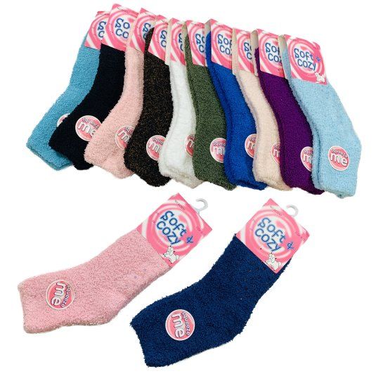 48 Pairs Womens NoNSlip Soft & Cozy Fuzzy Socks Womens Fuzzy Socks
