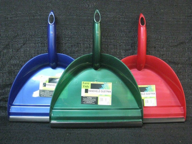 36 Pieces of Plastic Handheld Dustpan With Rubber