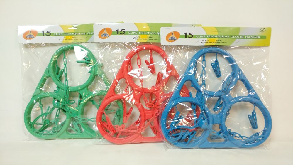 24 Pieces of Hanger 15 Clips Assorted Color
