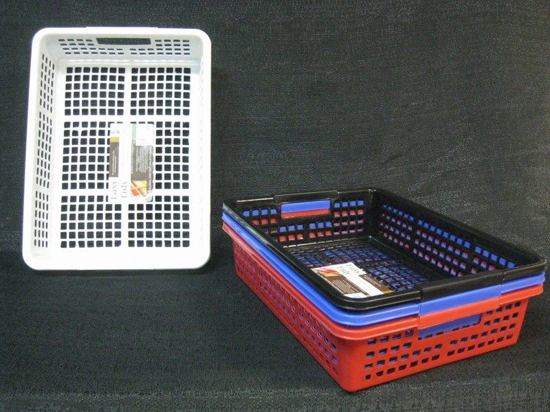 36 Pieces of Basket Plastic Rectangle Stackable