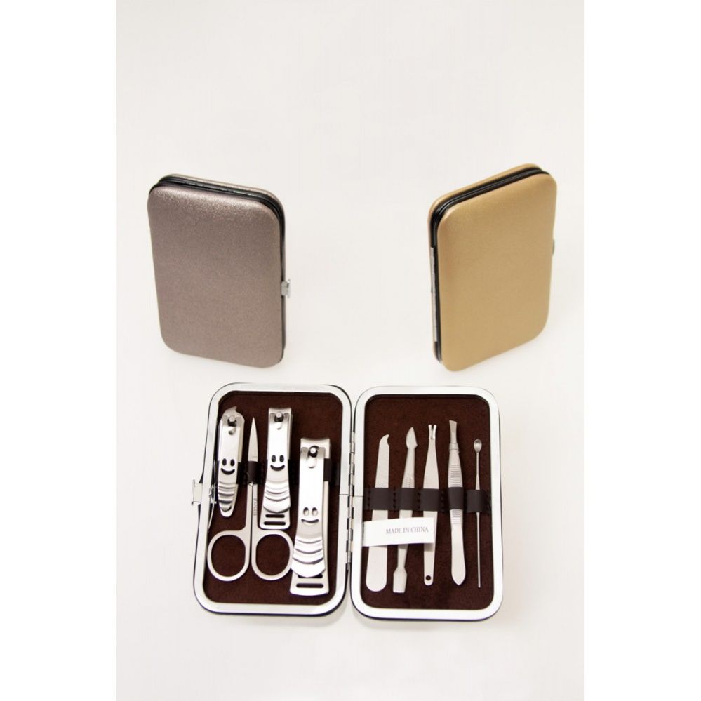 24 Pieces of 9 Piece Stainless Steel Bulk Manicure Set In 3 Assorted Metallic Colors
