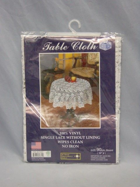 72 Wholesale Vinyl Lace Crochet Tablecloth