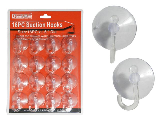 72 Pieces of 12pc Suction Hooks