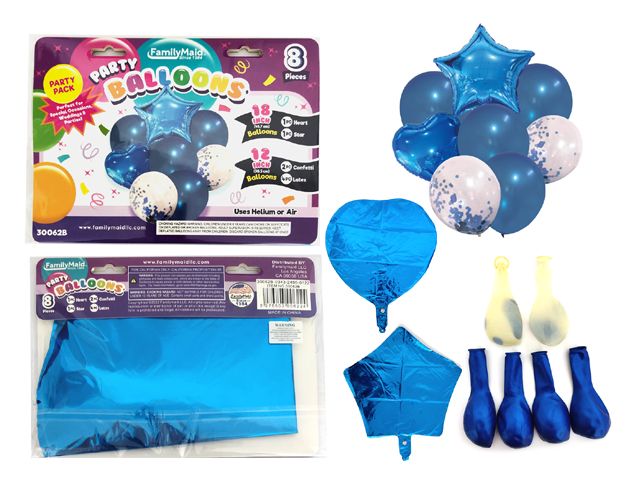 144 Pieces of 8 Pc Party Balloon Set