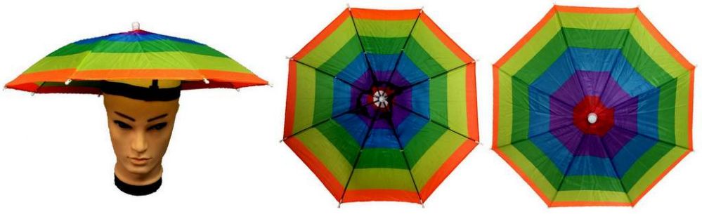 48 Pieces of Umbrella Hats Assorted Colors Foldable