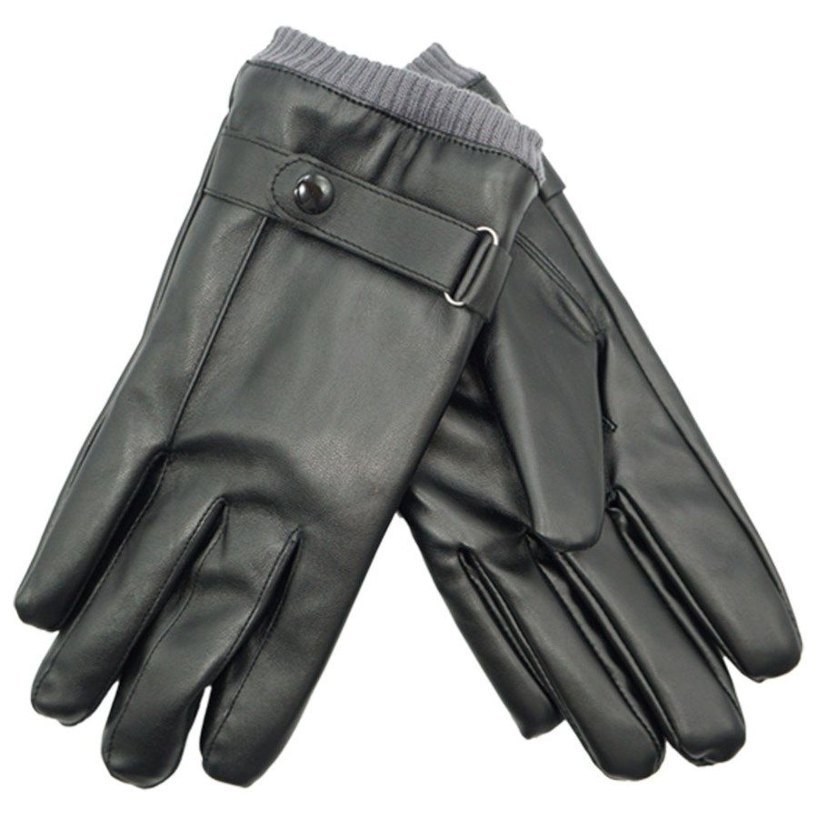 36 Pieces of Men's Faux Leather Insulated Glove