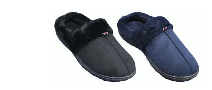 36 Wholesale Men's Winter Slip On Fur Lined Slippers
