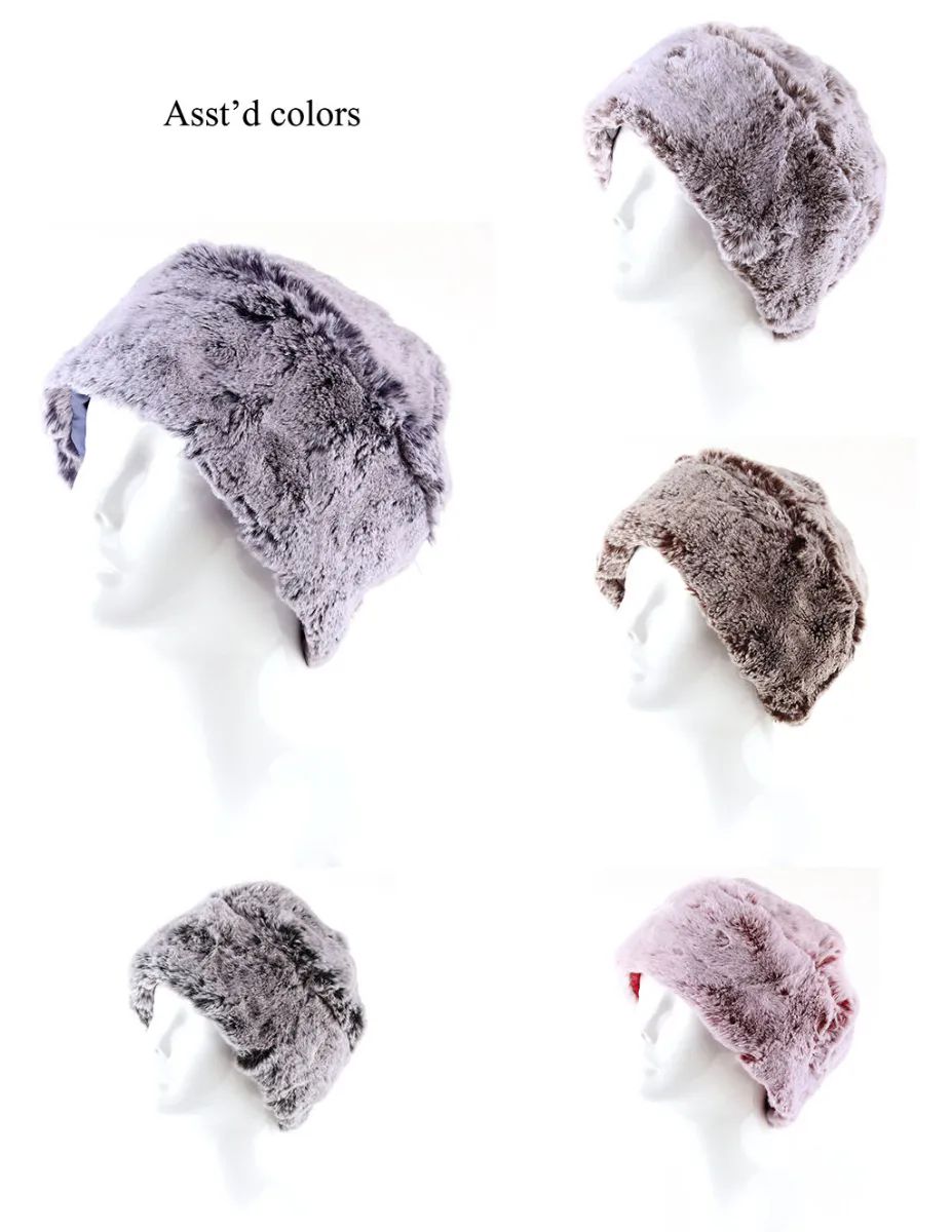 72 Wholesale Womans Heavy Knit Winter Hat Plush Knit Hat Fleece Lined Assorted Color