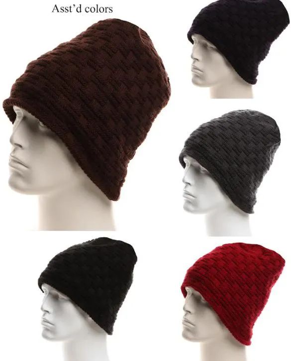 36 Pieces Mens Winter Warm Knitting Hats Wool Baggy Slouchy Beanie Hat Skull Cap - Winter Beanie Hats