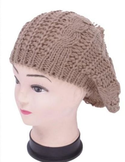 72 Pieces of Women's Beret Hat With Fur Ball