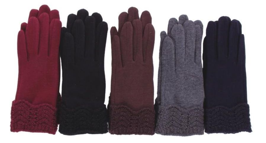 72 Wholesale Women's Cotton Winter Glove