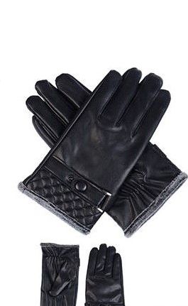 72 Pairs of Mens Leather Winter Gloves With Snap Design