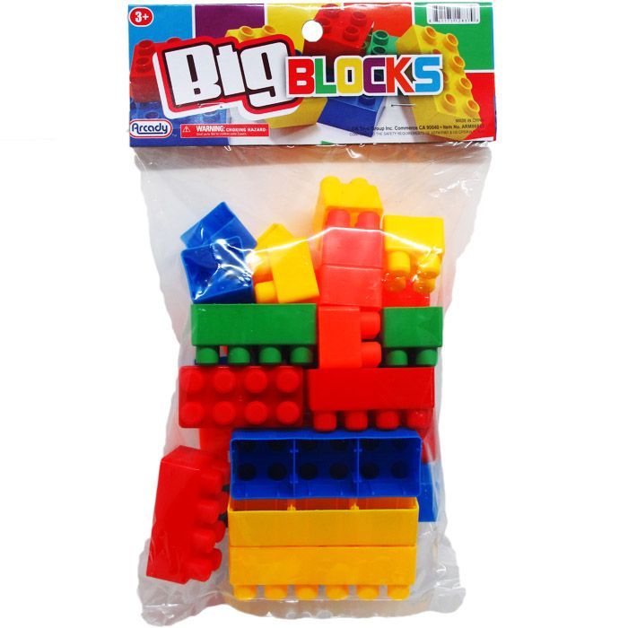 36 Pieces of Jumbo Blocks In Poly Bag With Header