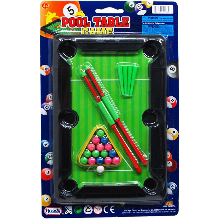 48 Wholesale Pool Table Play Set On Blister Card