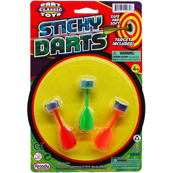 72 Pieces of Sticky Dart Play Set On Blister Card