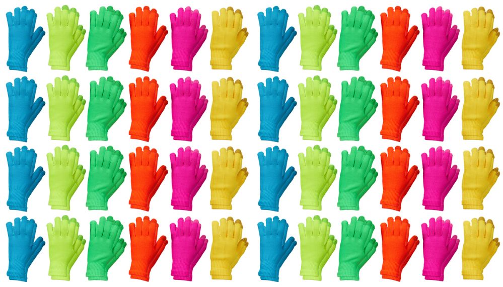 48 Pairs of Yacht & Smith Unisex Winter Assorted Colorful Thermal Texting Gloves