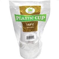 48 Pieces of Plastic Cups White 16 Ounce