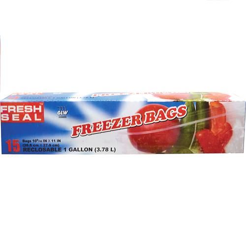 24 Wholesale Fresh Seal Gallon Freezer Bag Ziploc