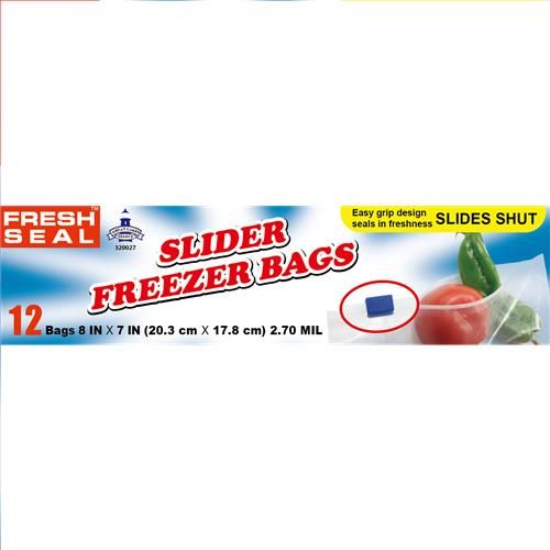 24 Wholesale 12 Count Fresh Seal Slider Bags Quart Freezer