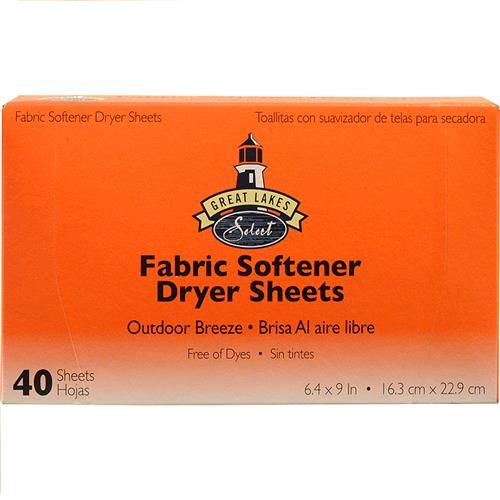 12 Pieces of Dryer Fabric Softer Sheets Outdoor Breeze 40 Count