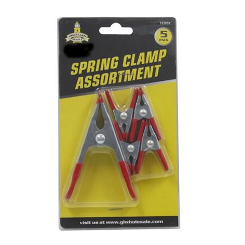 24 Pieces of Spring Clamp Assortment 5 Pack. 4 Small 1 Medium