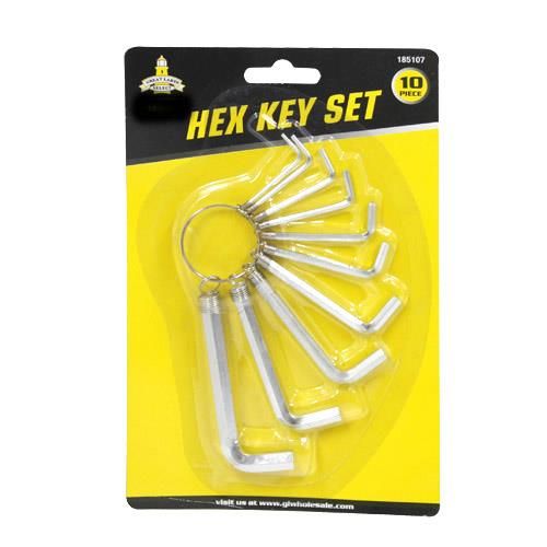24 Pieces of 10 Piece Hex Key Set On Ring