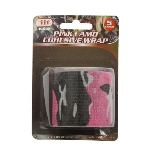 24 Pieces of Pink Camo Cohesive Wrap