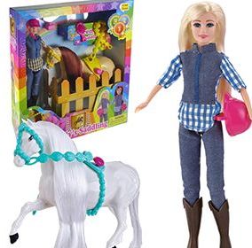 6 Wholesale 12 Piece Trendy's Saddling Horse And Doll Sets