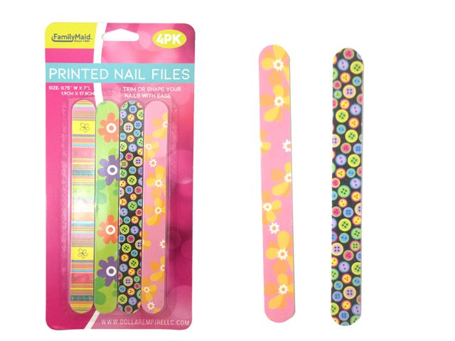 144 Pieces of 4 Piece Printed Nail Files