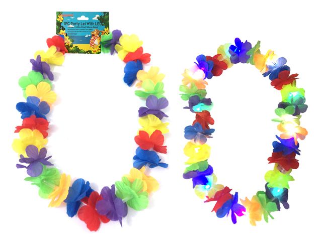 144 Pieces of Lei Hawaiian With Led Light