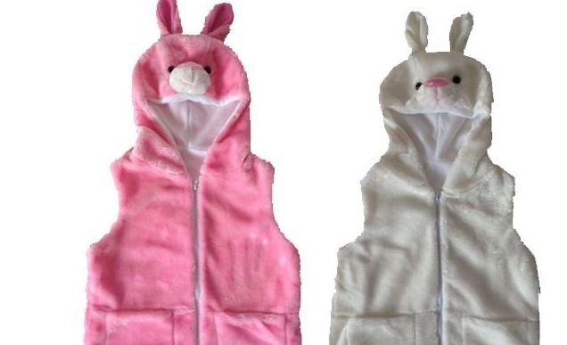 12 Pieces of Vest With Rabbit Hoody For Kids
