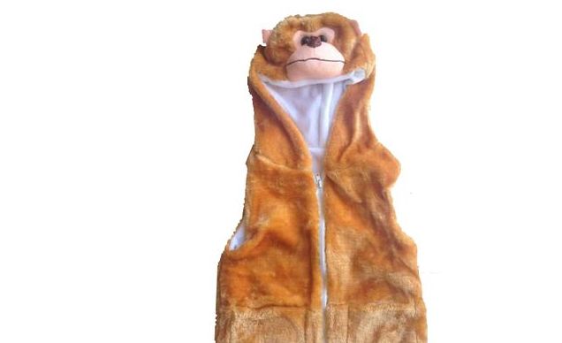 12 Pieces of Vest With Monkey Hoody For Kids