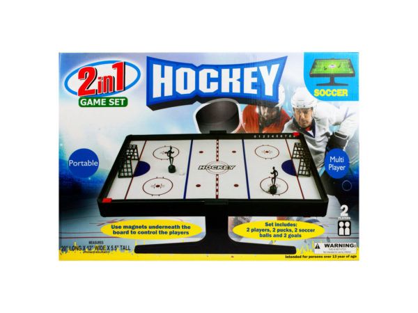 3 Wholesale 2-IN-1 Soccer And Hockey Magnetic Game Set