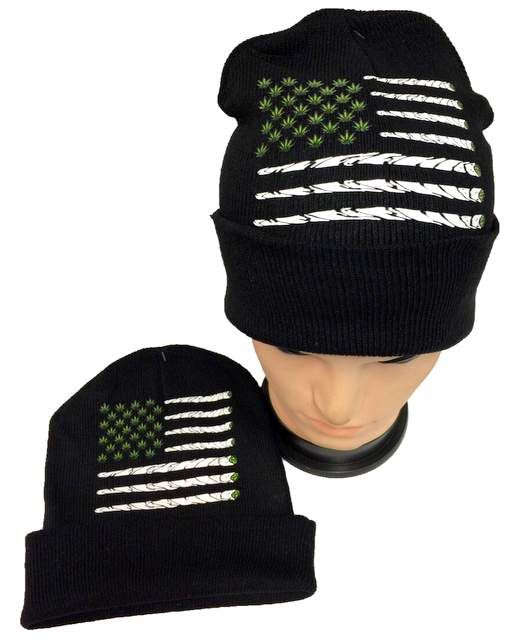 36 pieces of Marijuana Flag Winter Beanie Hat