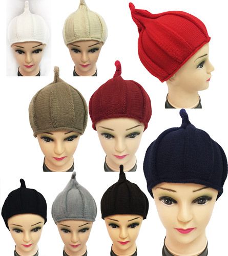 36 Pieces of Winter Knitted Women Hat With Pointy End Assorted Color