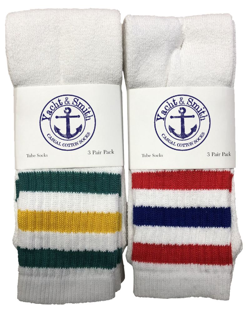 240 Pairs of Yacht & Smith King Size Men's 31-Inch Terry Cushion Cotton Extra Long Tube SockS- Size 13-16