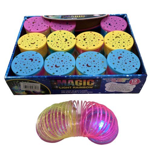 36 Wholesale 2.75" Magic Spring Toy [light Up Rainbow]