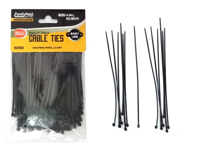 96 Pieces of 200 Piece Black Cable Ties
