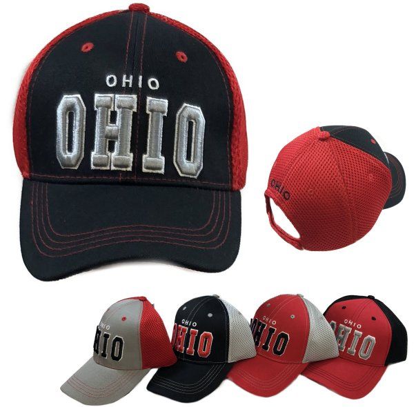 36 Pieces Ohio Air Mesh Back Solid Front Ball Cap New York Baseball