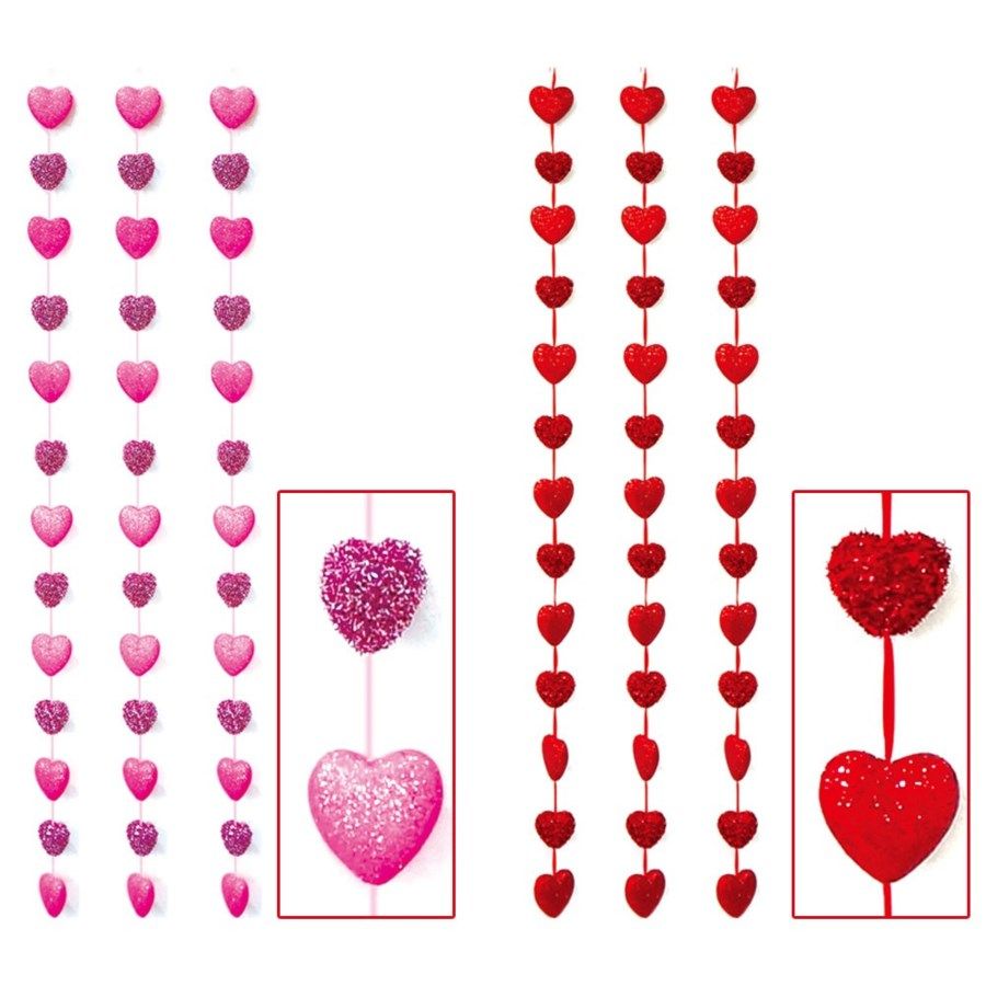 48 Pieces Foam Heart Garland Valentine Decoration - Valentine