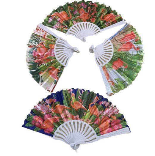 84 Pieces of Flamingo Folding Fan