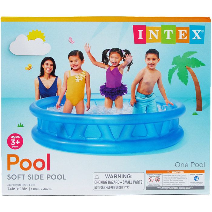 3 Pieces of 74" X 18" Soft Side Pool, Age: 3+