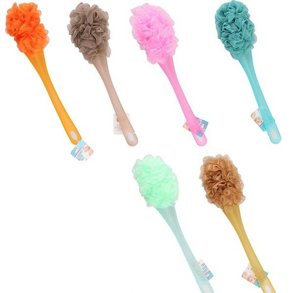 48 Pieces of Shower Sponge Brush With Long Handle