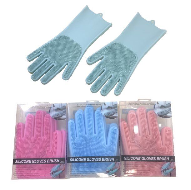 24 Pieces of Silicone Brush Cleaning Gloves