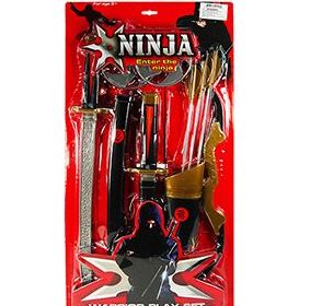 18 Wholesale 11 Piece Ninja Warrior Play Sets
