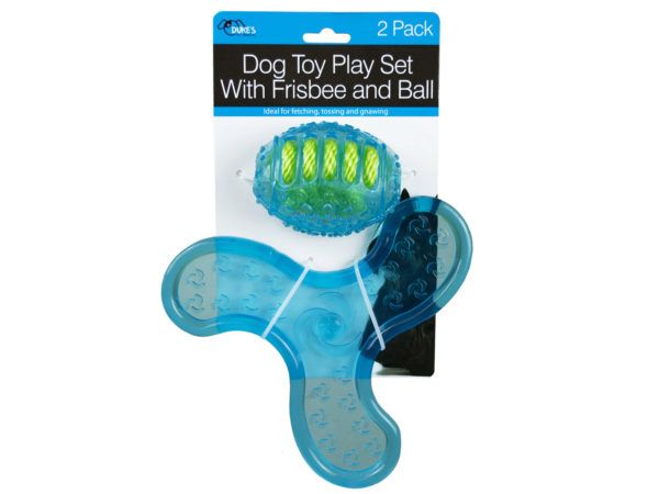 9 Wholesale 2 Pack Dog Toy Play Set With Frisbee And Ball