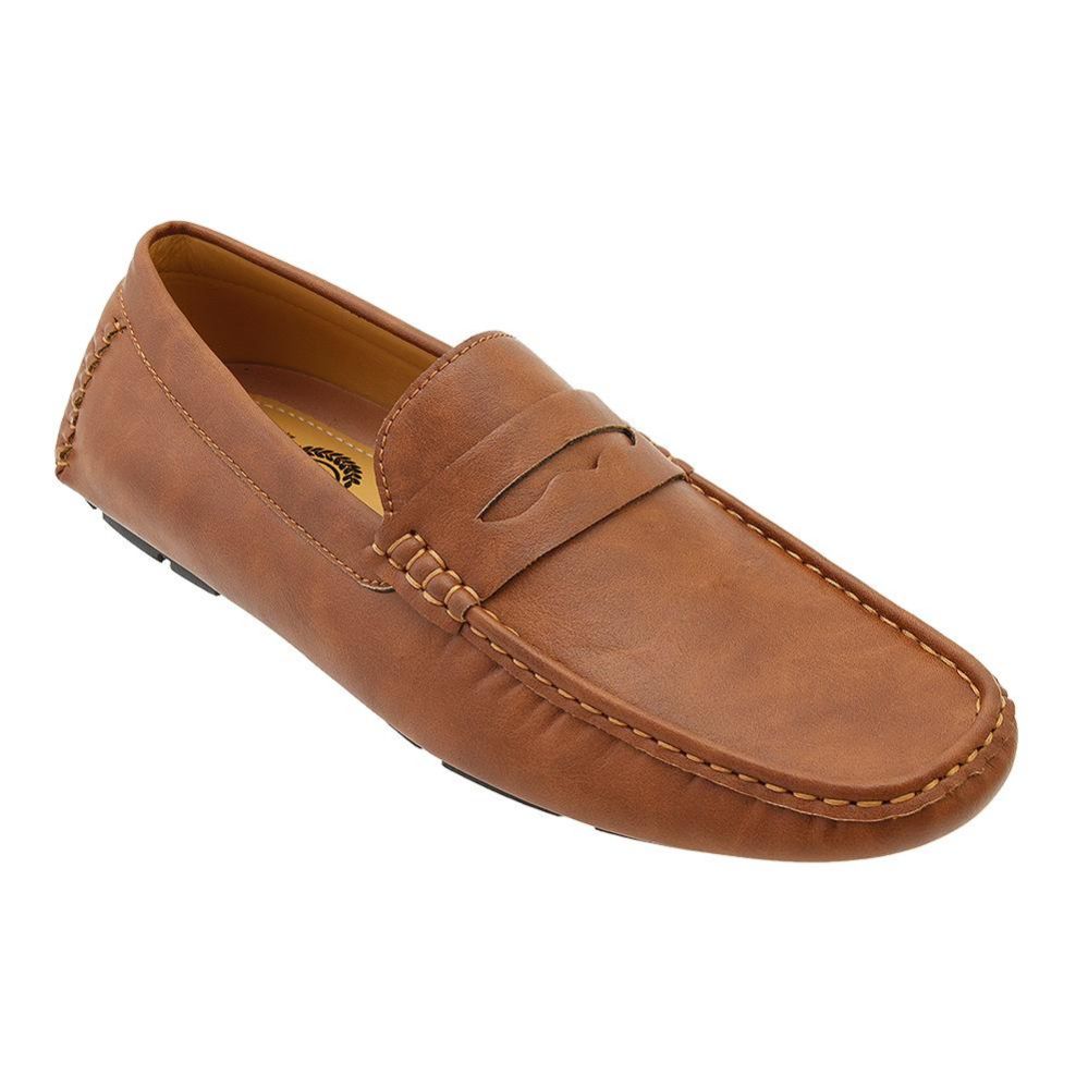 Wholesale Footwear Mens Penny Loafer Driver Shoes In Brown