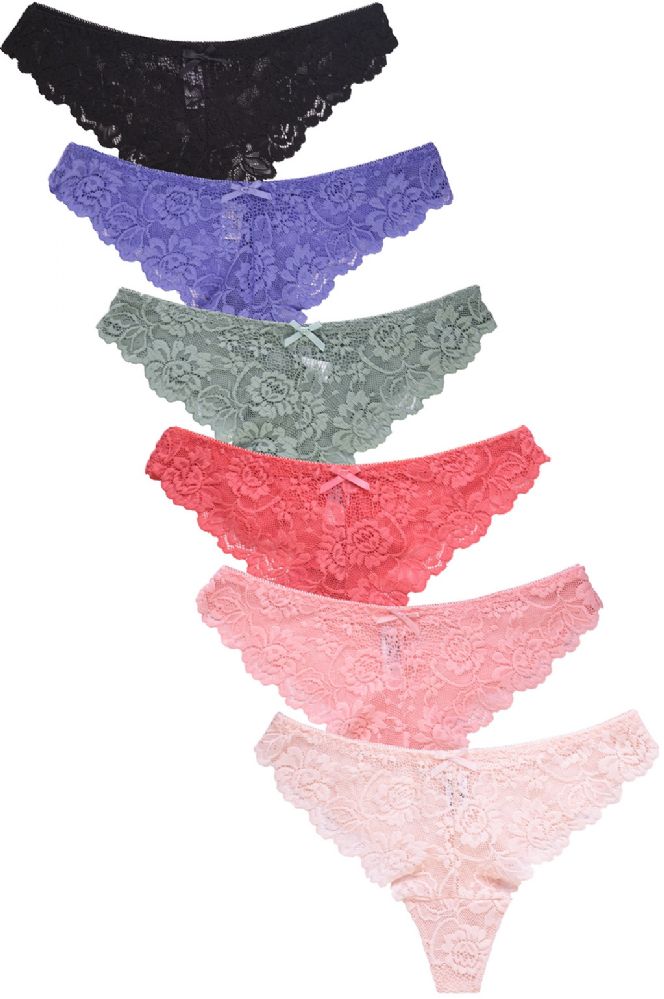 432 Pieces of Sofra Ladies Lace Thong Panty