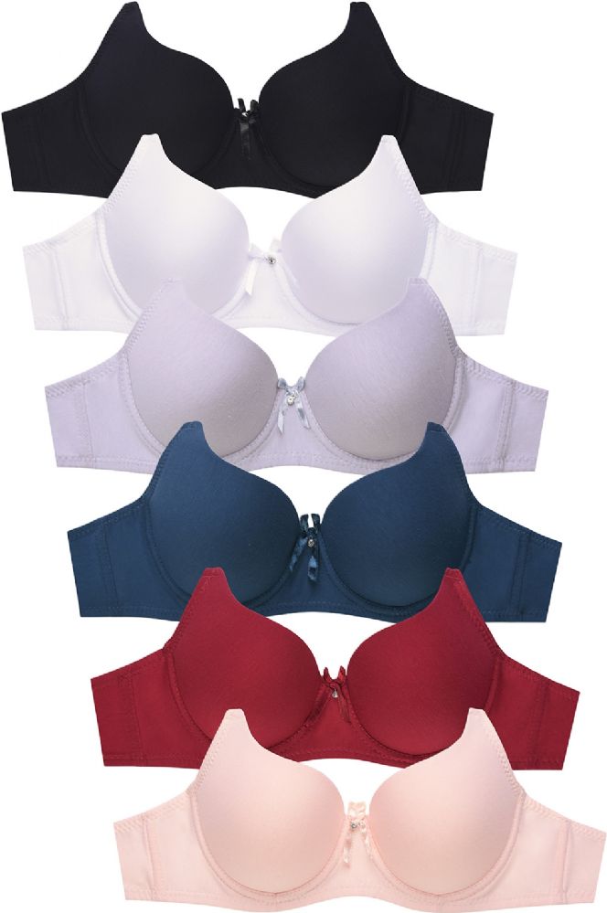288 Pieces Sofra Ladies Full Cup Plain Cotton Bra - Womens Bras And Bra  Sets - at 